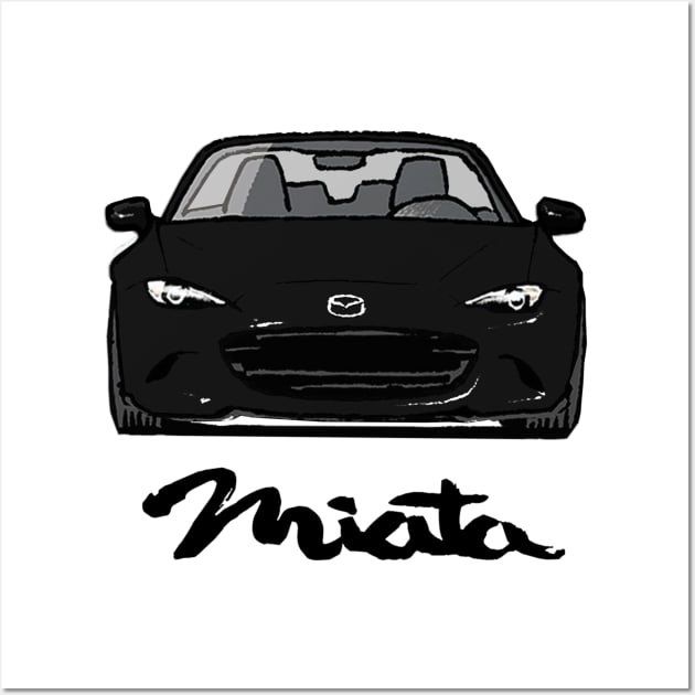 MX5 Miata ND Black Wall Art by Woreth